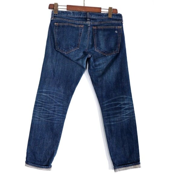 Rag & Bone Women's Size 26 Papillion Blue Boyfriend Jean 100% Cotton Denim Jeans - Picture 6 of 9